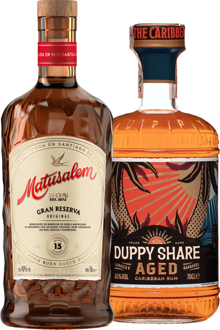 Bundle The Duppy Share Aged Caribbean Rum Matusalem Gran Reserva 15