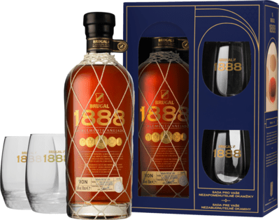 Brugal 1888 Ron Gran Reserva 0.7 l with glasses | Bondston