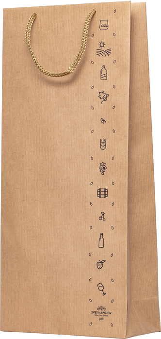 Brown gift bag for 2 bottles