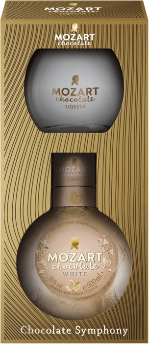 Mozart Chocolate White 0,5l + 1 glass