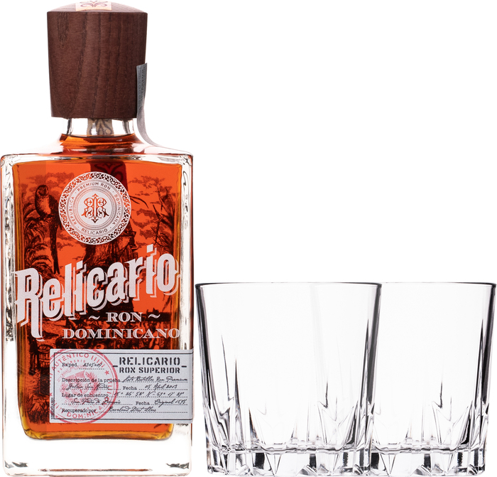 Relicario Ron Dominicano Superior + 2 glasses