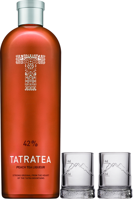 Tatratea Peach & White + 2 poháre