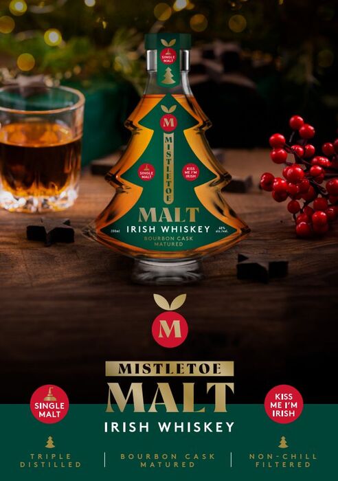 Mistletoe Malt Irish Whiskey - Vianočný stromček 0,2l