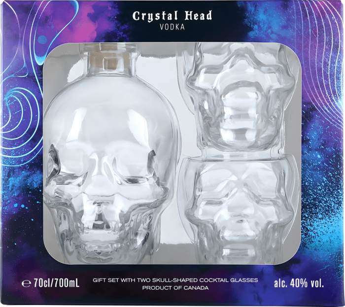 Crystal Head + 2 glasses