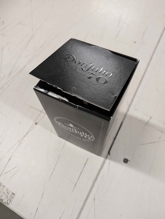 Don Julio 70 Crystal Claro Añejo Tequila - damaged box