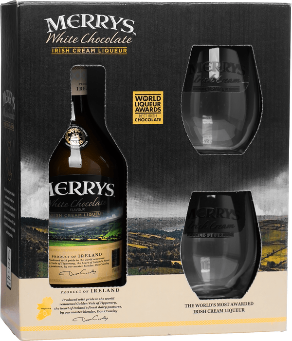 Merrys White Chocolate Cream + 2 sklenice