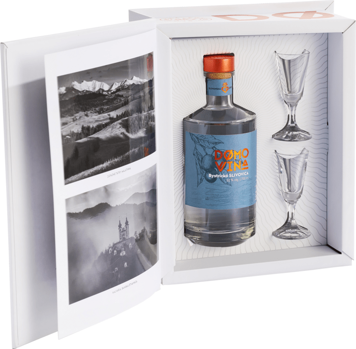 Domovina Bystrická Slivovica + 2 glasses