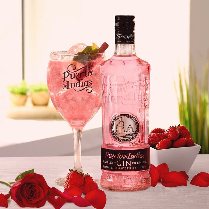 Puerto de Indias Strawberry + sklenice