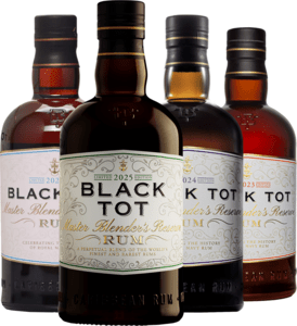 Set Black Tot Master Blender's Reserve 2022 + 2023 + 2024 + 2025