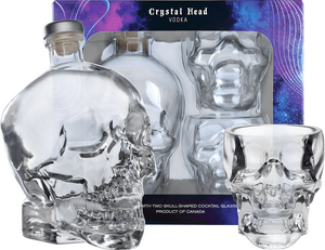 Crystal Head + 1 glass - damaged