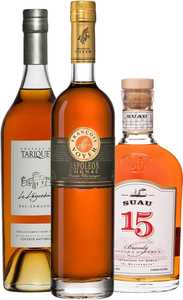 Set François Voyer Napoléon + Tariquet Le Légendaire + Suau Brandy 15 leté
