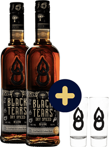 Set 2x Black Tears Dry Spiced Rum + 2 poháriky zadarmo