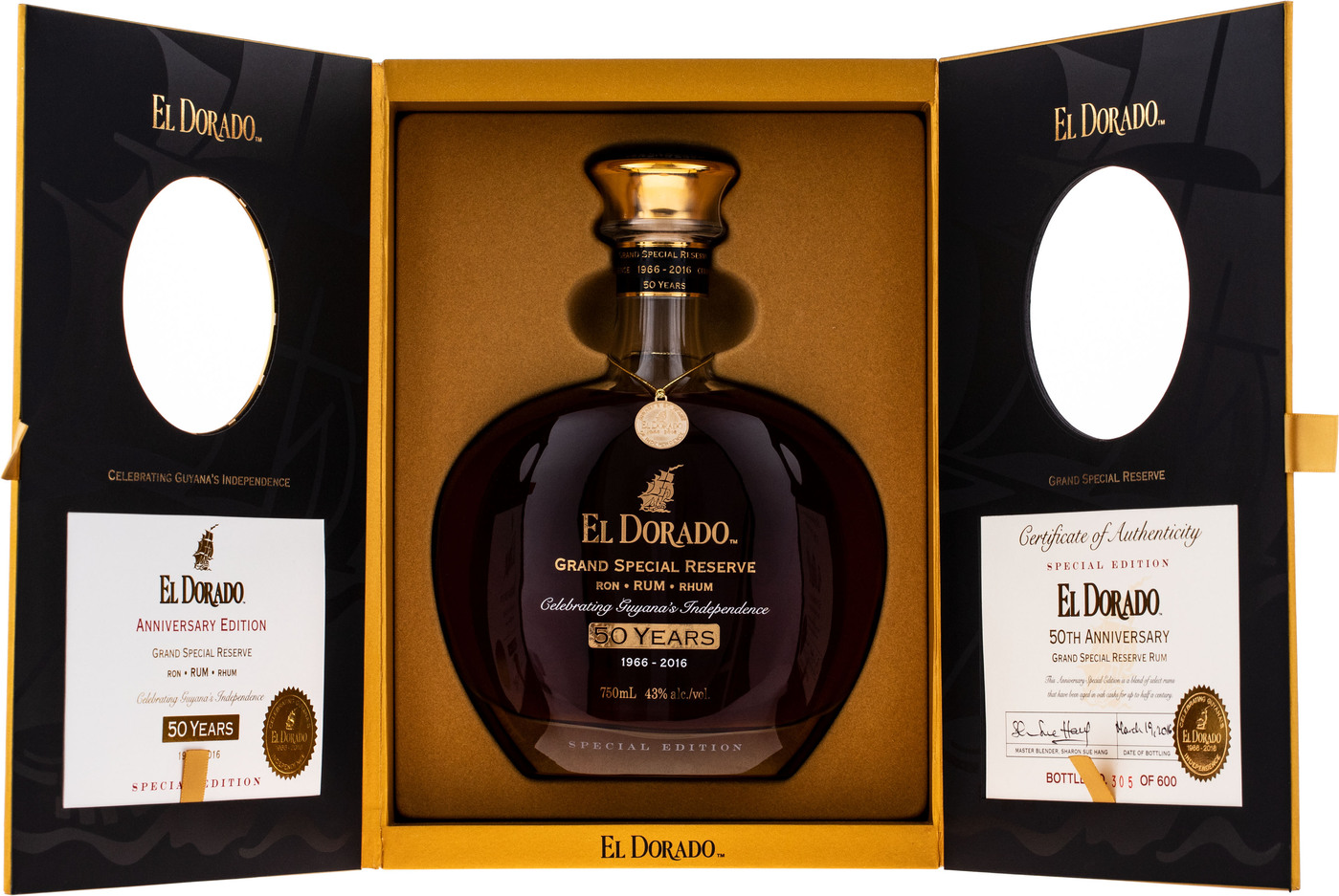 El Dorado Grand Special Reserve 50th Anniversary Dark Rum Bondston