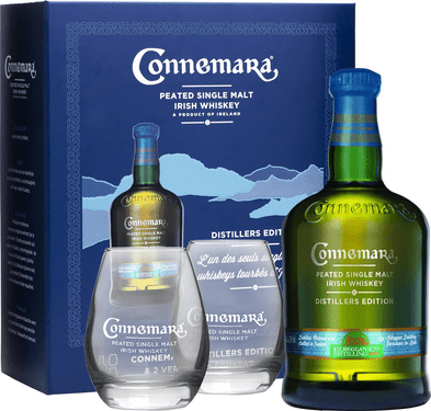 Connemara Distillers Edition with 2 glasses - Irish Single Malt