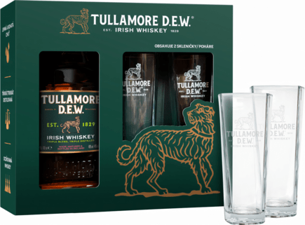 Tullamore Dew with 2 glasses - Irish Blended Whiskey | Bondston
