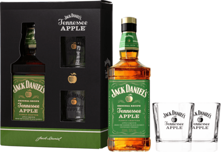 Jack Daniel's Tennessee Apple & Glassセット Jack Daniel's Tennessee Apple Whiskey Gift Set W/ Jack Apple