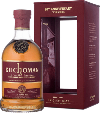 Kilchoman 20th Anniversary 18 Year Old Ex-Bourbon - Islay single