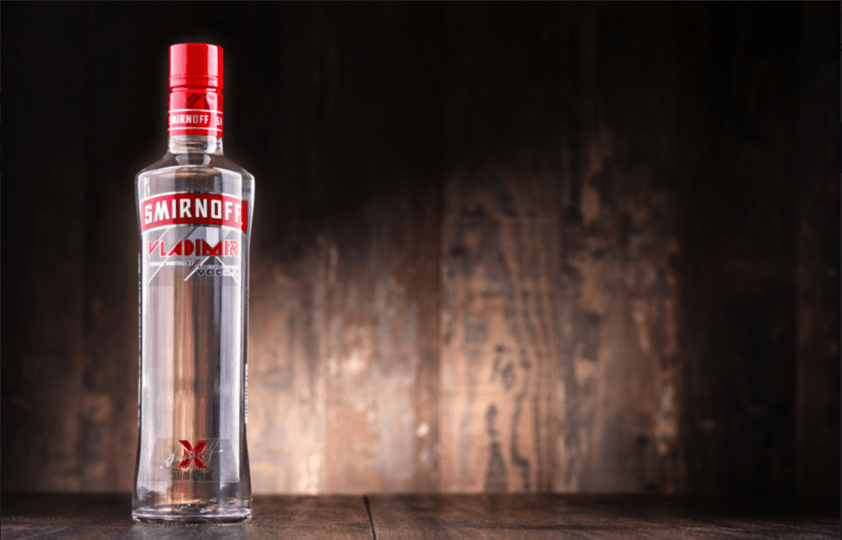 Vodka Smirnoff makes fun of Trump. She shot or hit the bull&#039;s-eye