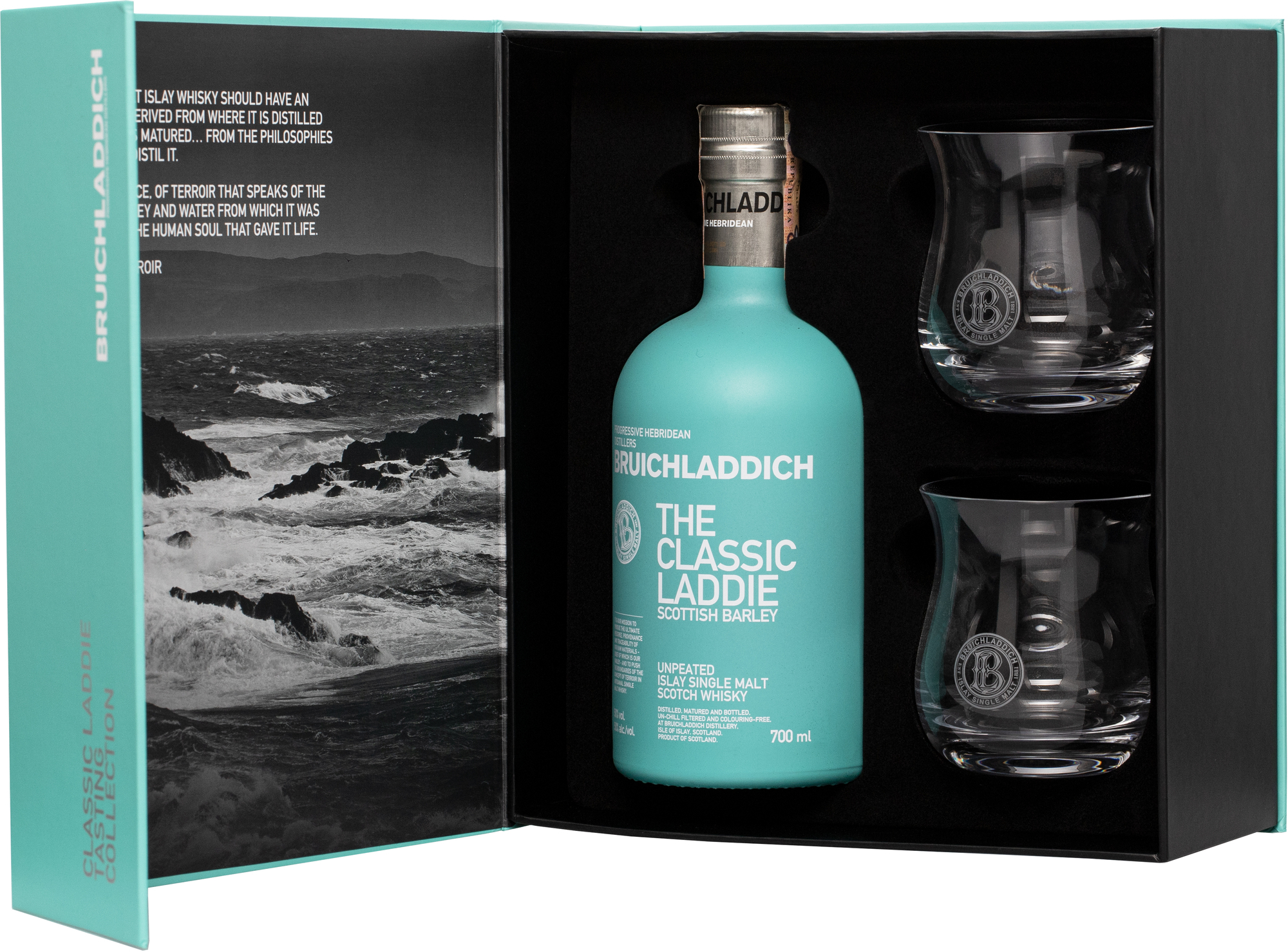 single Classic malt Islay The - + pack whisky 2 Laddie Bruichladdich | Bondston glasses