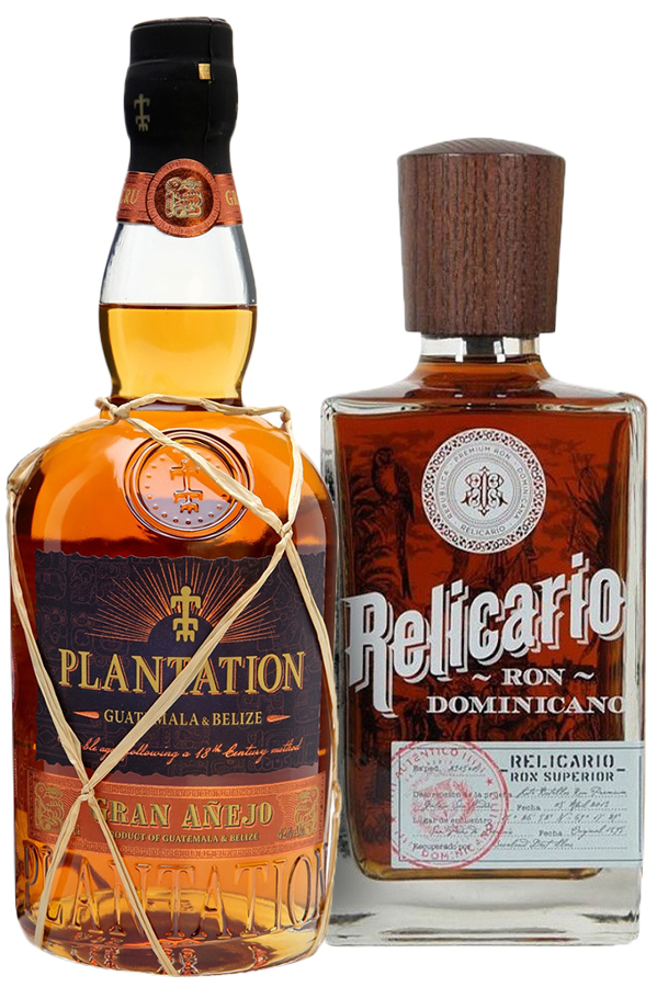 Set Relicario Ron Dominicano Superior + Plantation Guatemala & Belize Gran Añejo Rum (set 1 x 0.7 l, 1 x 0.7 l)