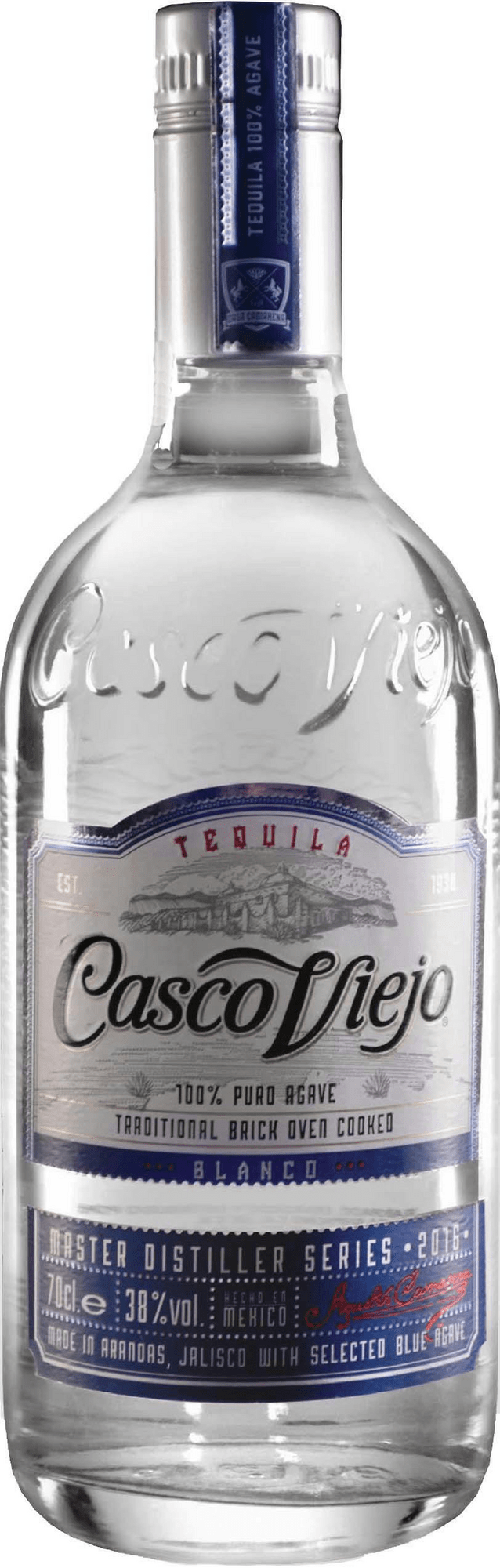 Casco Viejo Blanco Tequila 38% 0,7l (čistá flaša)