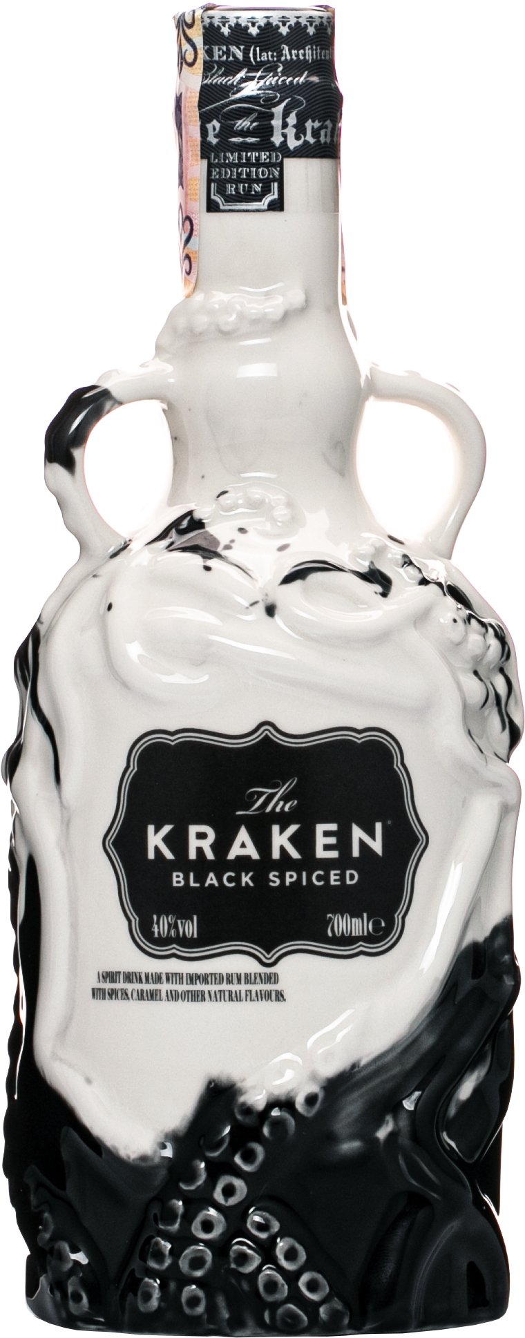 Kraken Black Spiced Black & White Bottle 40% 0,7l (čistá flaša)