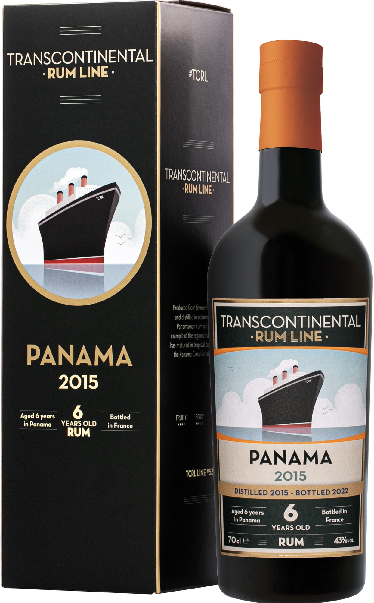Transcontinental Rum Line Panama 2015 43% 0,7l (darčekové balenie kazeta)