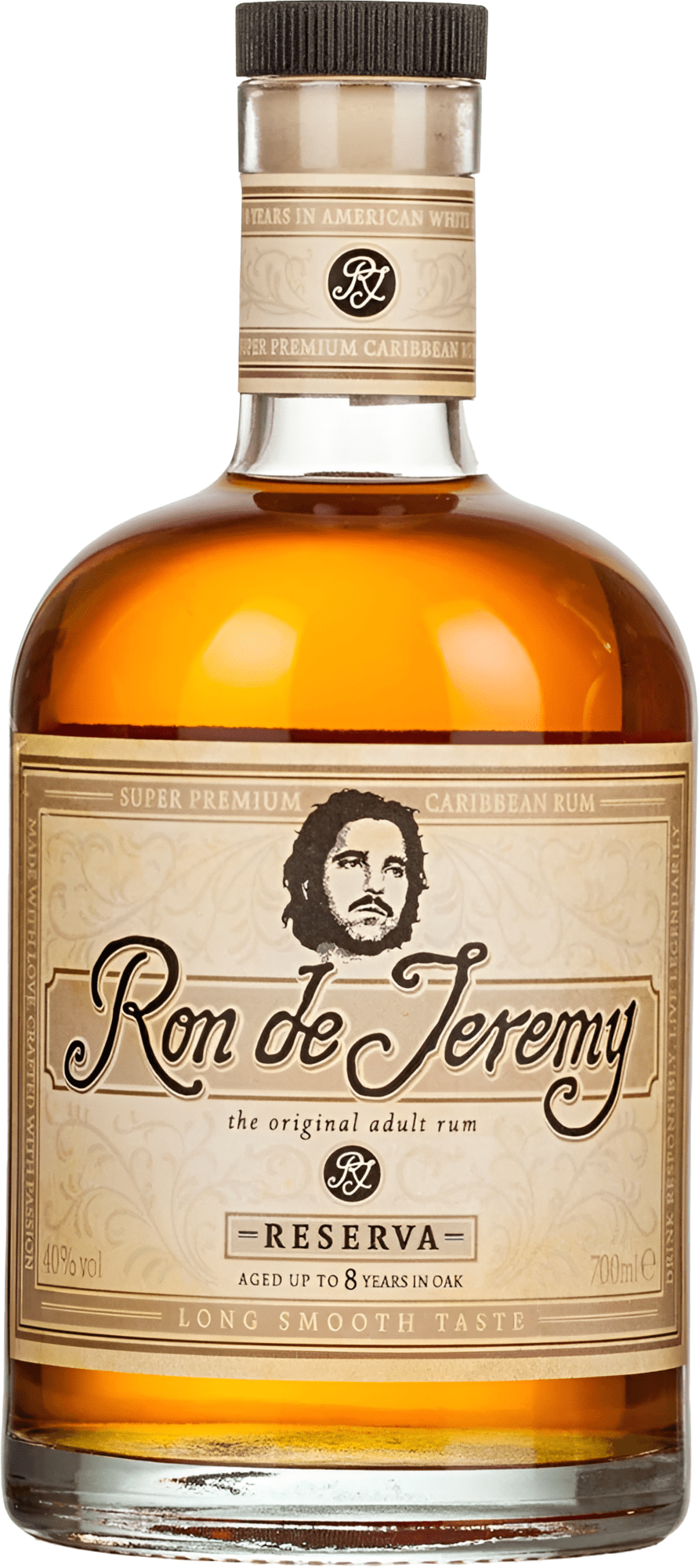 Ron de Jeremy Reserva 8 ročný rum 40% 0,7l (čistá fľaša)