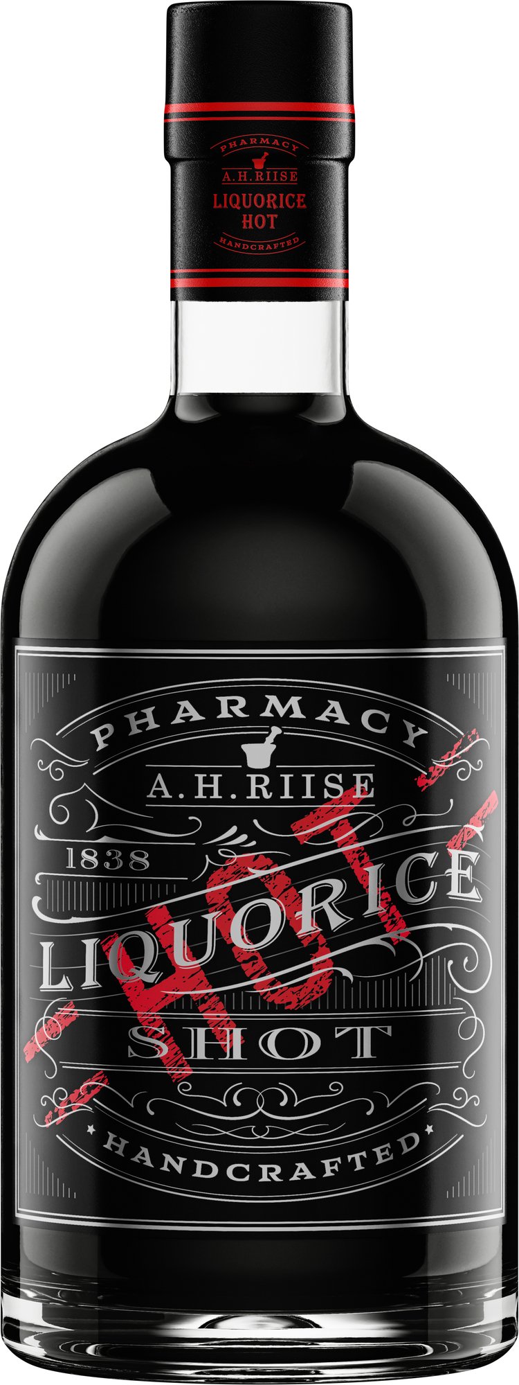 A.H. Riise Pharmacy Liquorice Hot Shot 18% 0,7l (čistá fľaša)