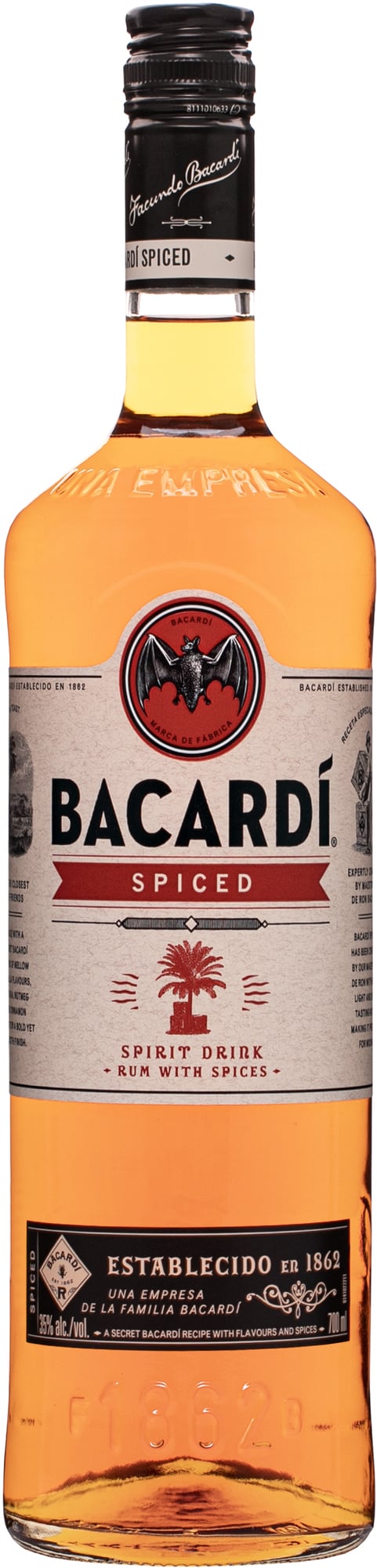 Bacardi Spiced 0,7 l 35% + sklenička jako dárek