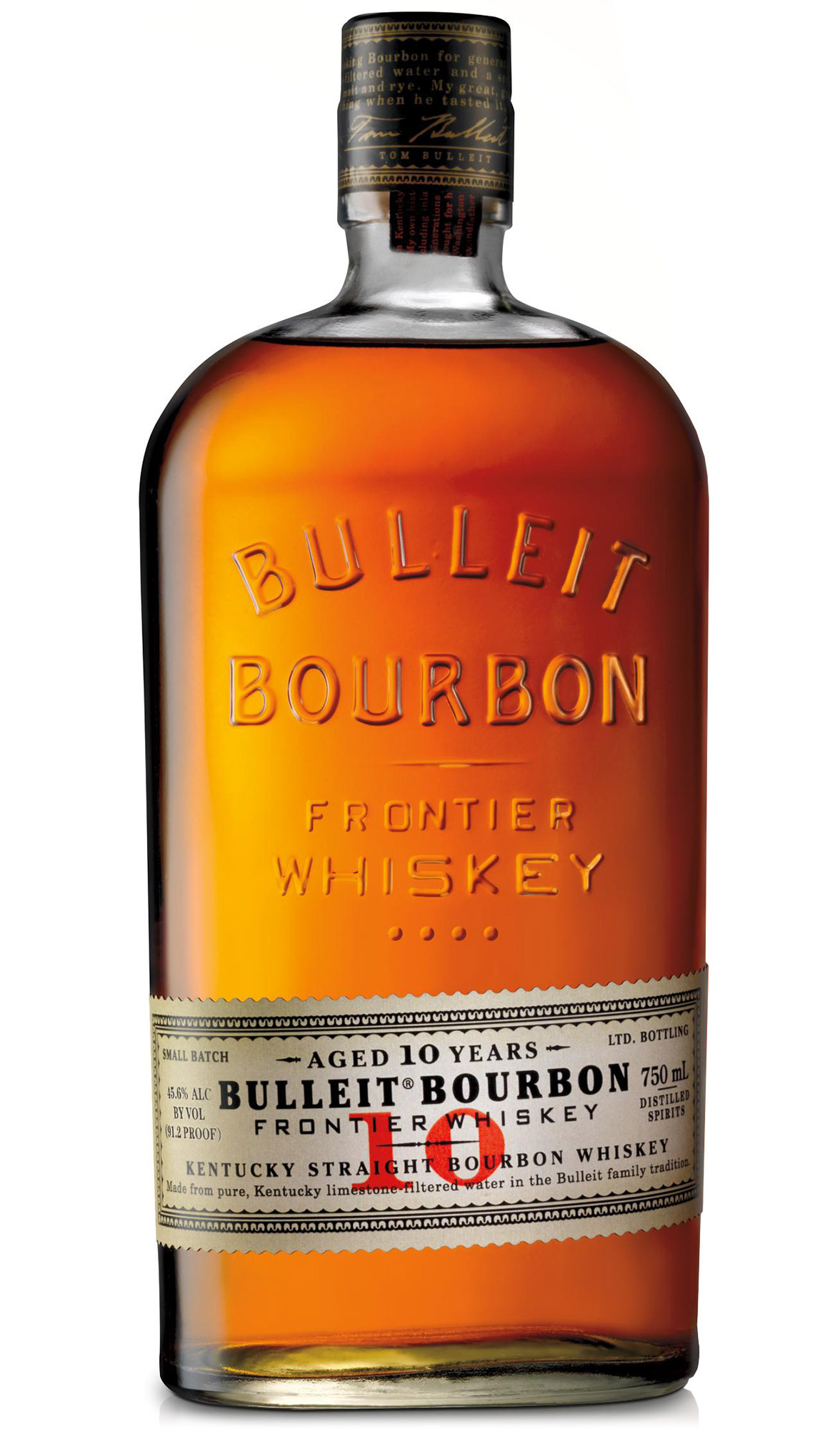Bulleit Bourbon 10 ročná 45,6% 0,7l (čistá fľaša)