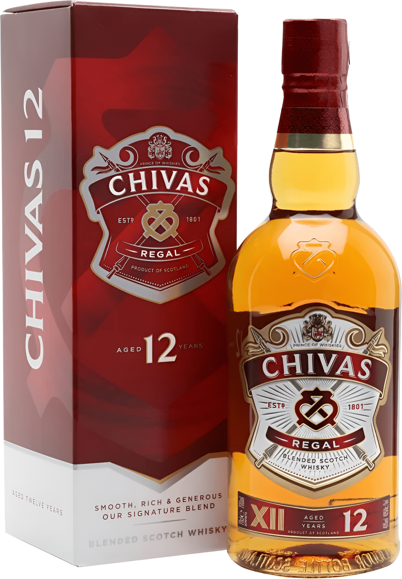 Chivas Regal 12 ročná 40% 0,7l (darčekové balenie kazeta)
