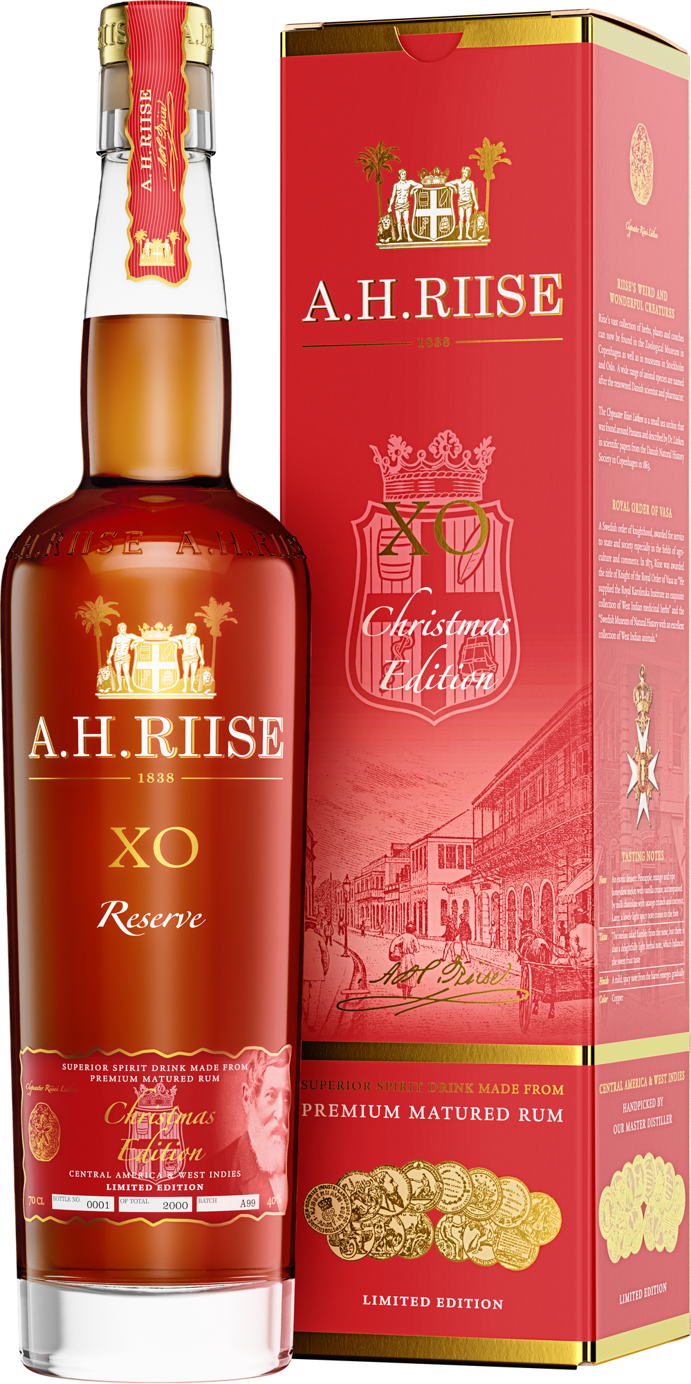 A.H. Riise XO Reserve Christmas Rum 40% 0,7l (darčekové balenie kazeta)