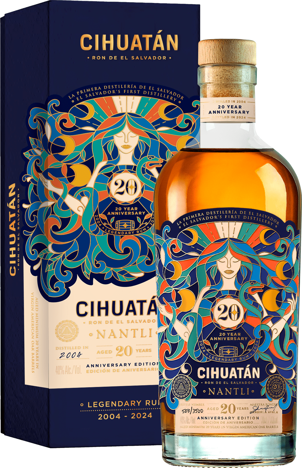 Cihuatan Nantli 20 letý 40% 0,7l (dárkové balení kazeta)
