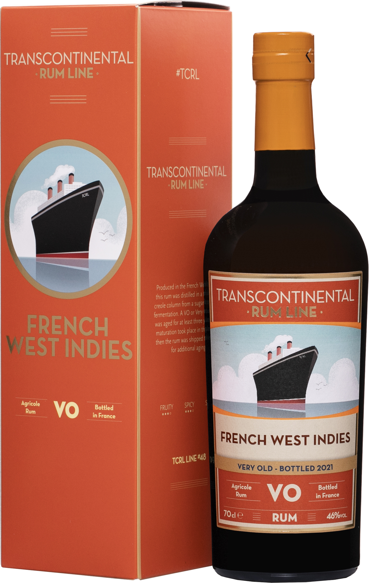 Transcontinental Rum Line French West Indies Very Old