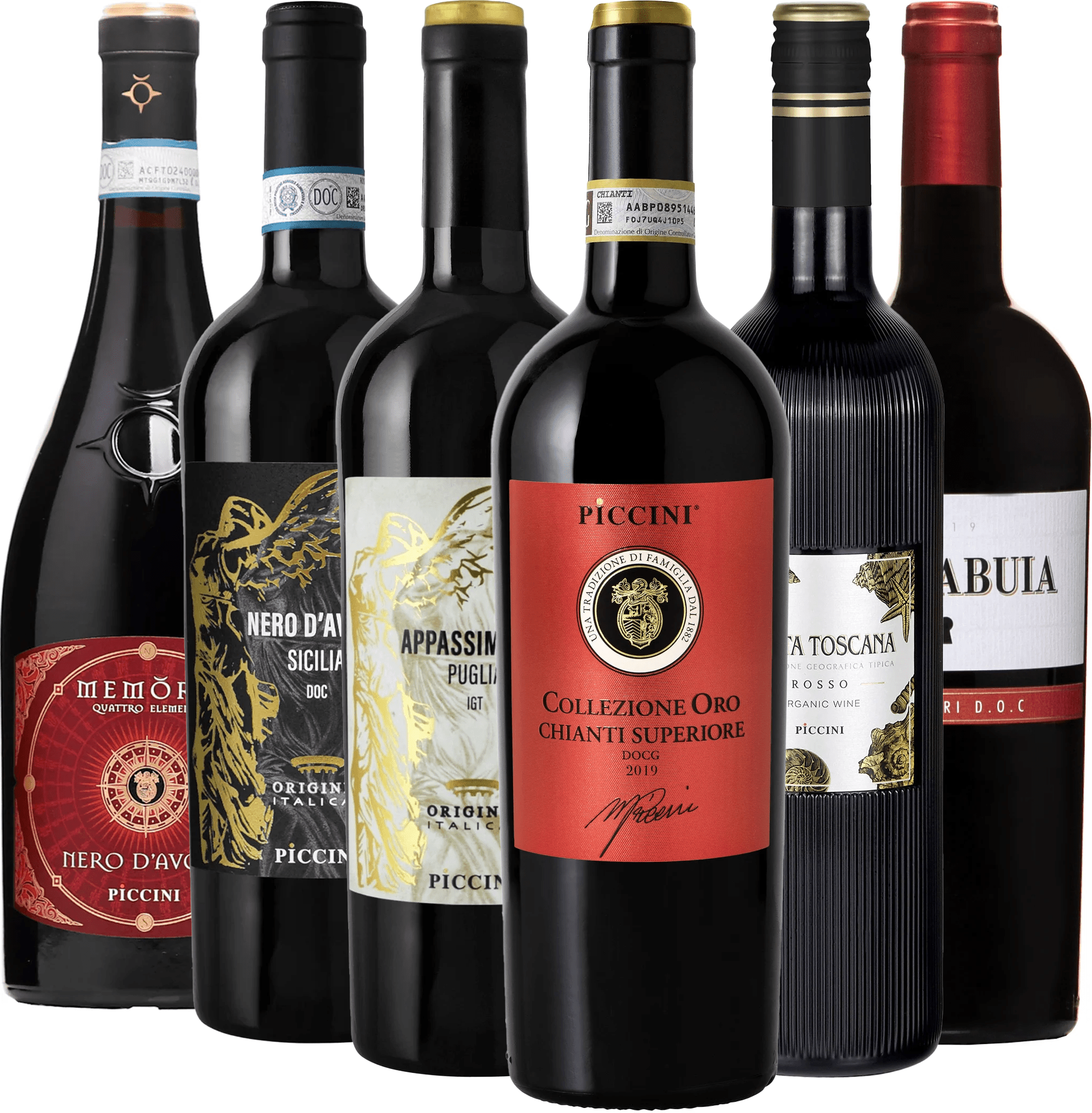 Set 6x Piccini červené víno (set 1 x 0.75 l, 1 x 0.75 l, 1 x 0.75 l, 1 x 0.75 l, 1 x 0.75 l, 1 x 0.75 l)