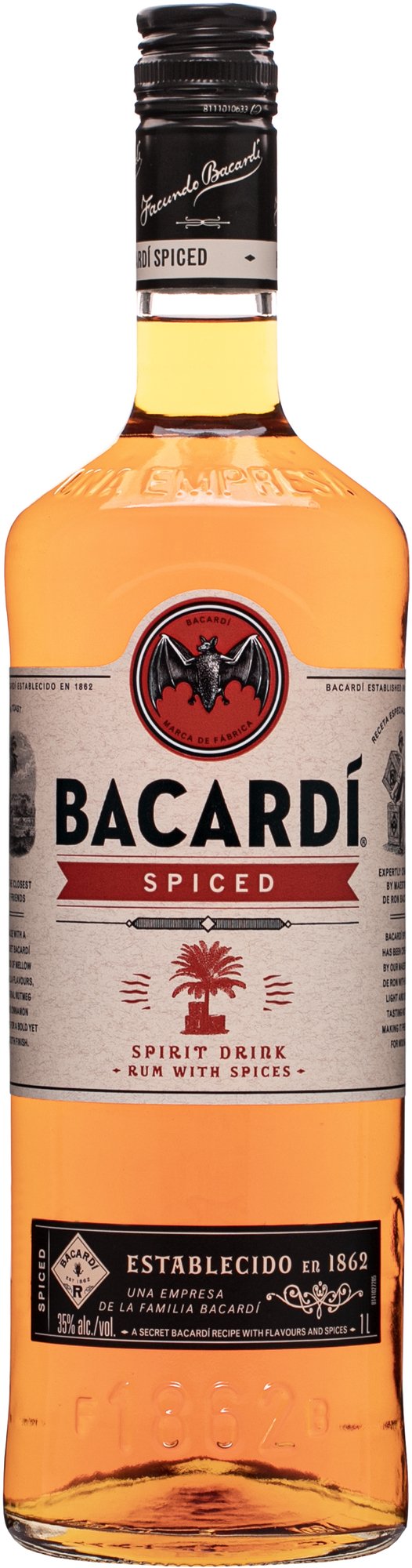 Bacardi Spiced 1l 35% (čistá fľaša)