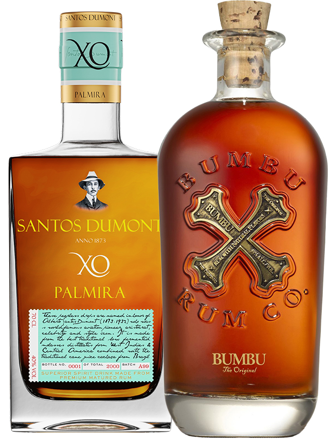 Set Bumbu rum + Santos Dumont XO Palmira (set 1 x 0.7 l, 1 x 0.7 l)