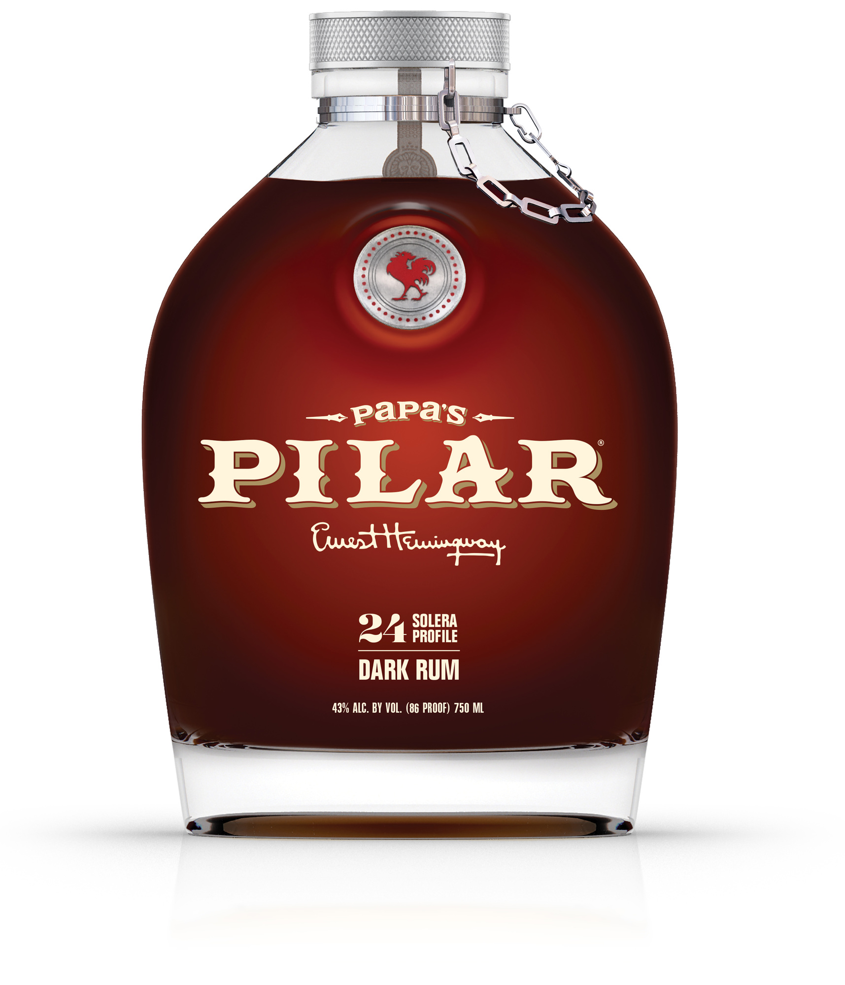 Papa's Pilar Dark Rum 43% 0,7l (čistá fľaša)