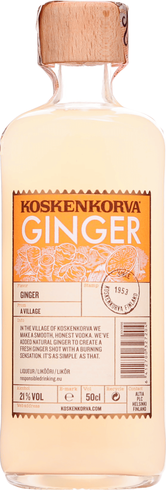 Koskenkorva Ginger 0,5l 21% (čistá fľaša)