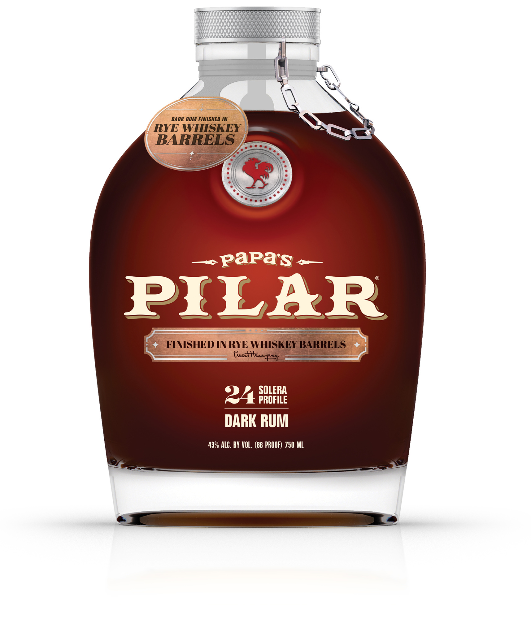 Papa's Pilar Rye Whiskey Barrel Finished Rum 43% 0,7l (čistá fľaša)