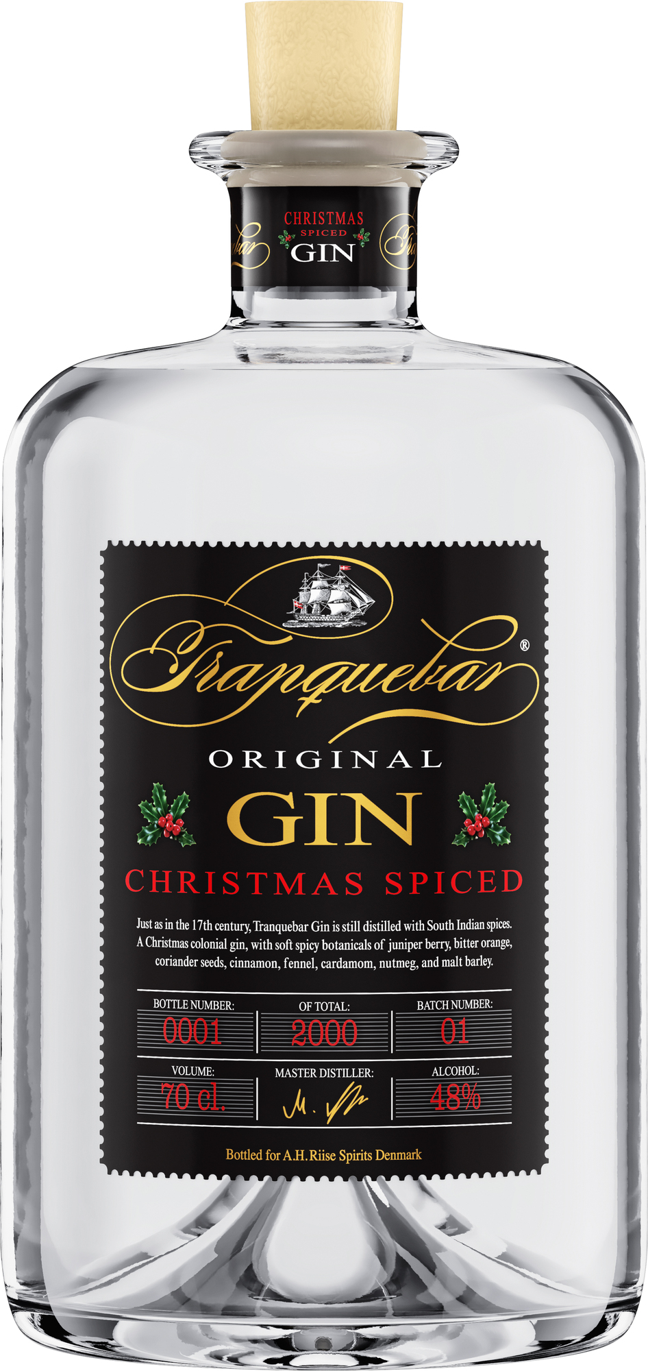 Tranquebar Christmas Gin 48% 0,7l (čistá fľaša)
