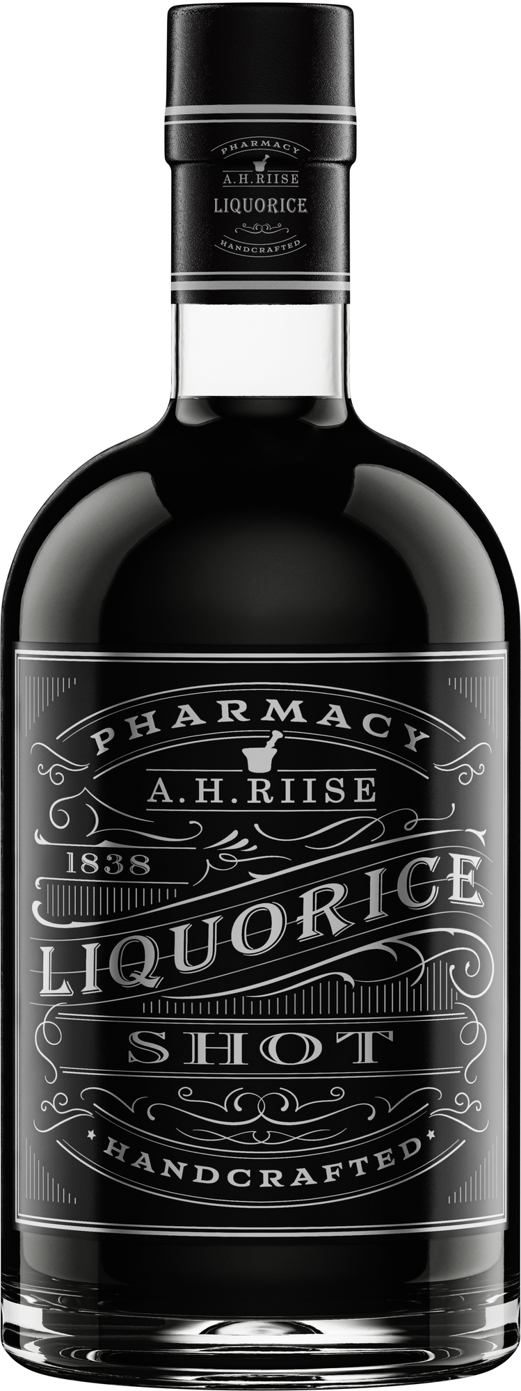 A.H. Riise Pharmacy Liquorice Shot 18% 0,7l (čistá fľaša)