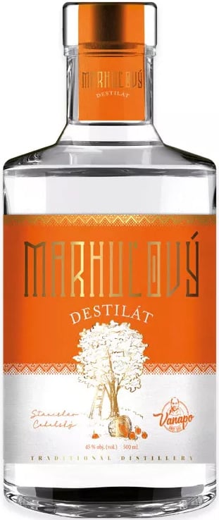 Vanapo Marhuľový Destilát 45% 0,5l (čistá fľaša)