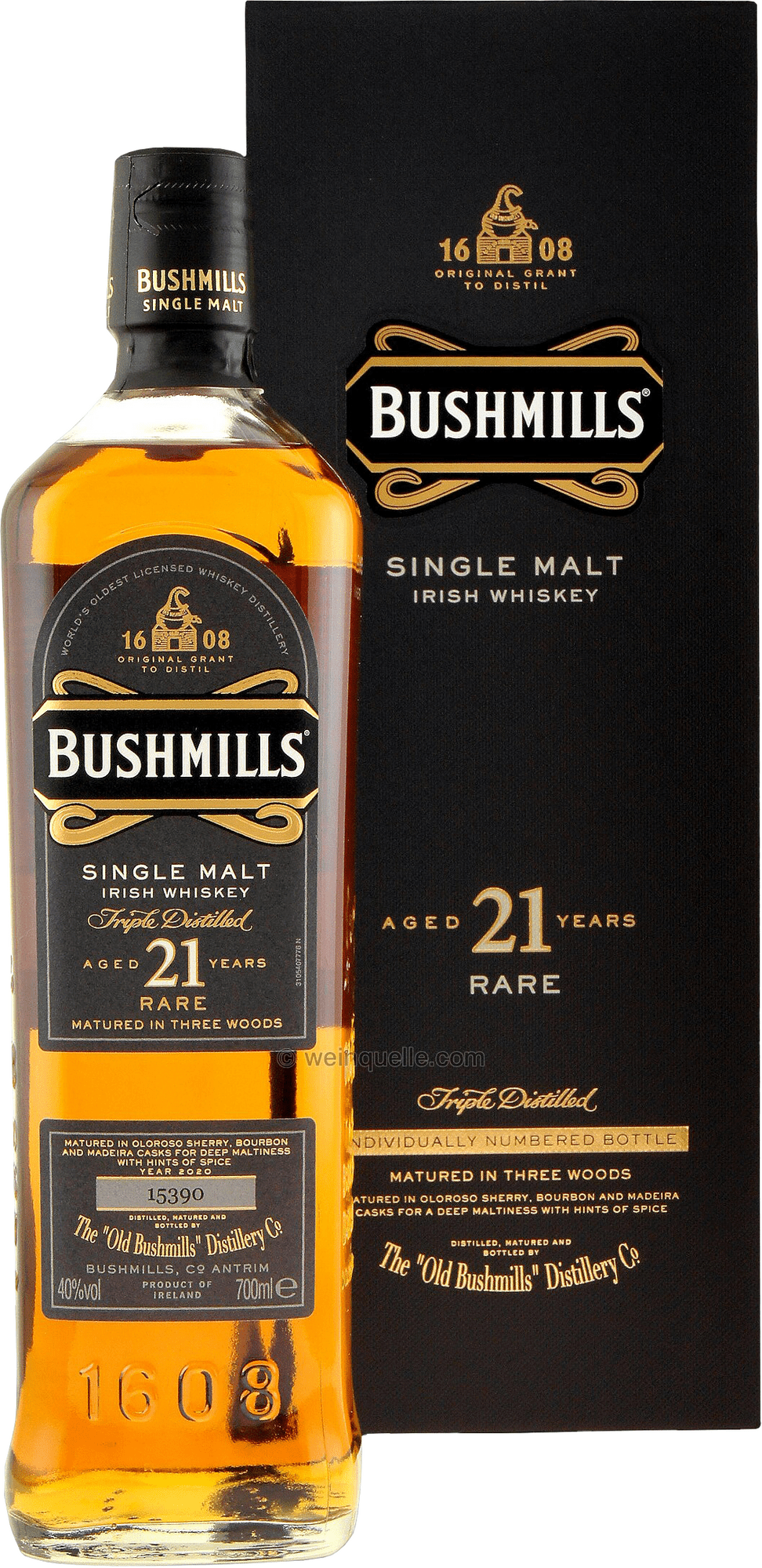 Bushmills 21 letá Rare 40% 0,7l