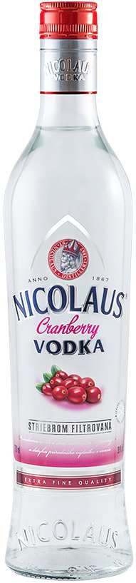 Nicolaus Cranberry Vodka 38% 0,7l (čistá fľaša)