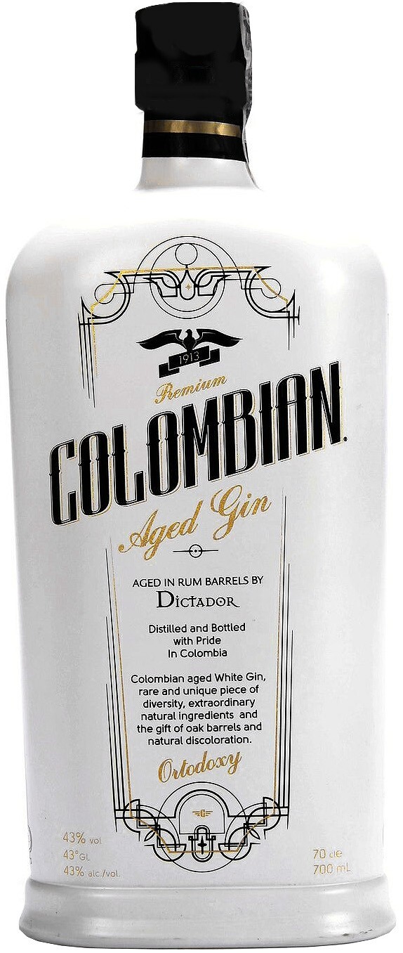 Dictador Colombian Aged Gin Ortodoxy White 43% 0,7l (čistá fľaša)