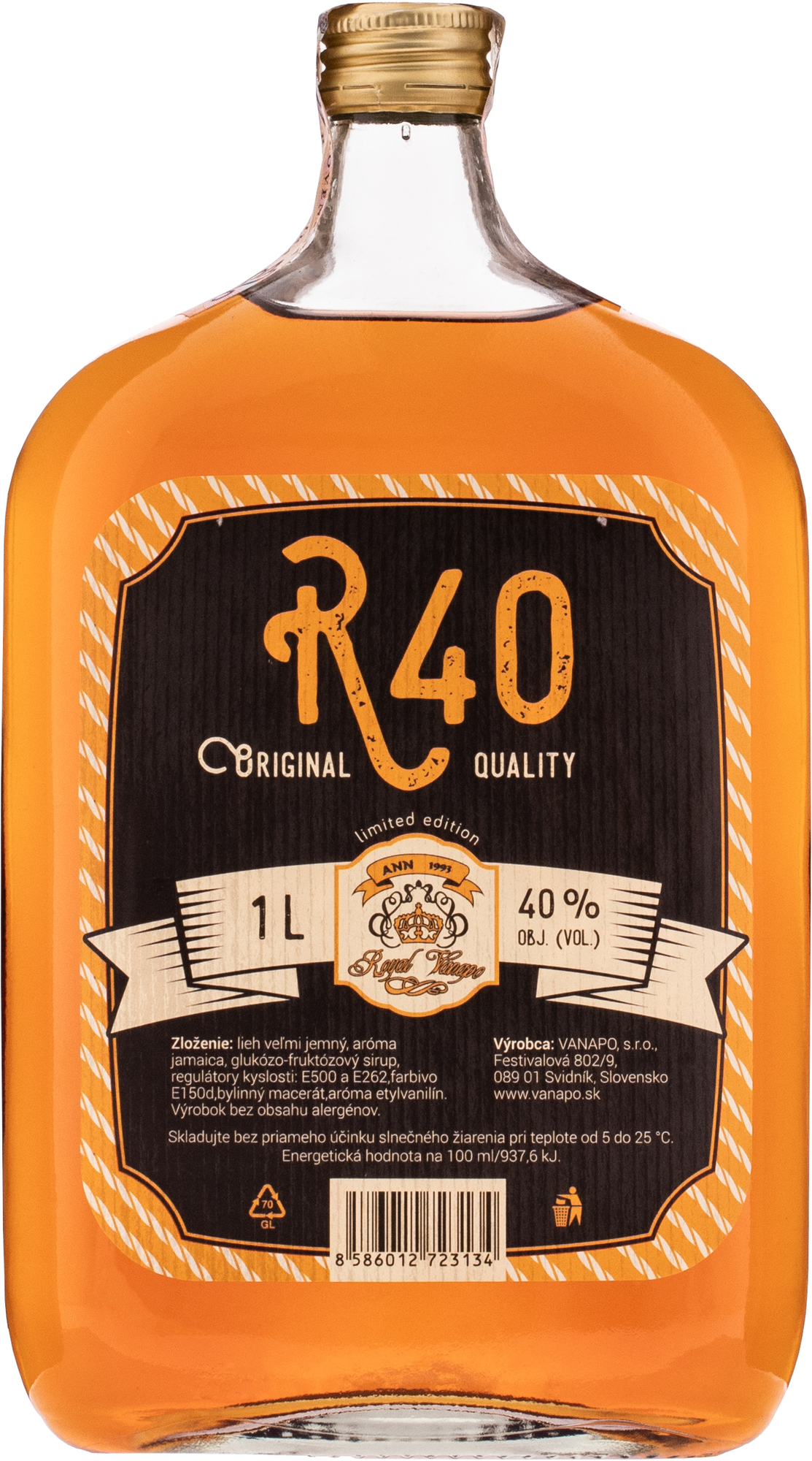 R 40 Royal 40% 1l (čistá fľaša)