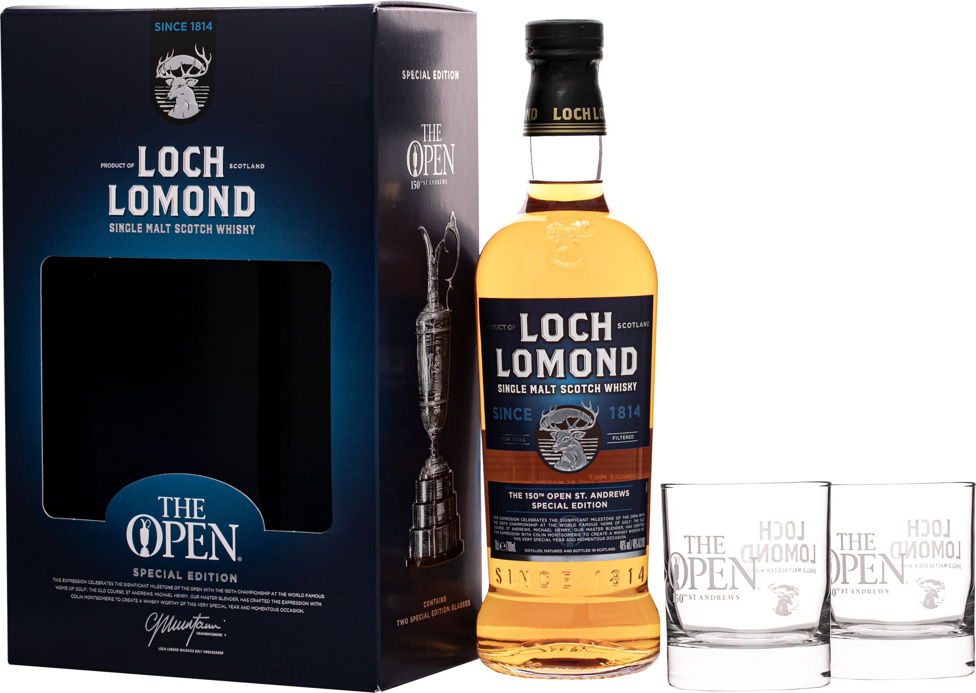 Loch Lomond The Open Special Edition 2022 + 2 sklenice 46% 0,7l (darčekové balenie 2 poháre)