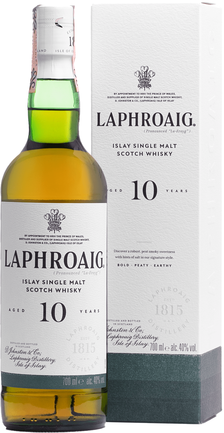 Laphroaig 10 ročná 40% 0,7l (darčekové balenie kazeta)